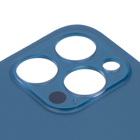 Задня панель корпуса для iPhone 12 Pro Max, синя, не потрібно знімати скло камери, Original (PRC), big hole Прев'ю 1