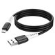 USB кабель Hoco X82, USB тип-A, micro-USB тип-B, 100 см, 2,4 А, черный, силиконовый, #6931474768551 Превью 1