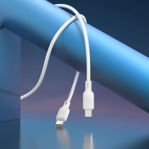 USB кабель Borofone BX113, 2xUSB тип-C, 100 см, 60 Вт, білий, #6941991115462 Прев'ю 2