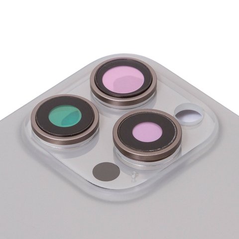 Задняя панель корпуса для iPhone 16 Pro, серая, со стеклом камеры, Original (PRC), natural titanium Превью 1