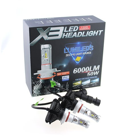 Car LED Headlamp Kit UP-X3HL-9006W(HB4) (6000 lm) Preview 2