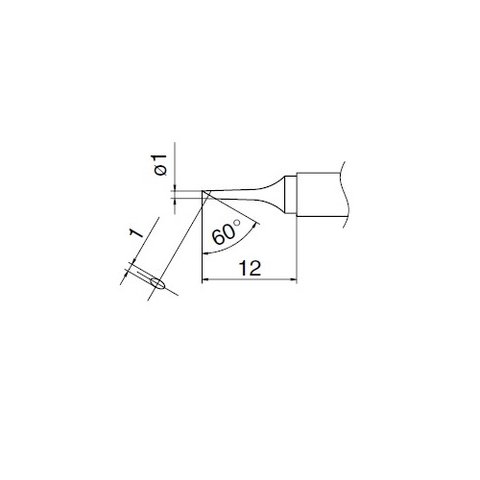 Punta de repuesto para cautín  HAKKO T12-C1 Vista previa  1
