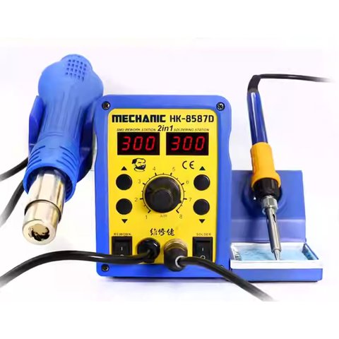 Estación de soldadura de aire caliente Mechanic HK-8587D, turbina Vista previa  1
