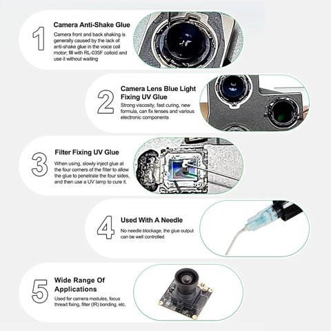Adhesivo RELIFE RL-035F , para reparación de cámara, 3 ml, Anti-shake Vista previa  6
