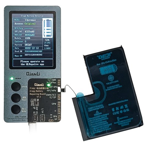 Аккумулятор Deji для Apple iPhone 13 Pro Max, Li-ion, 3,85 B, 4750 мАч, повышенная ёмкость, original IC Превью 1