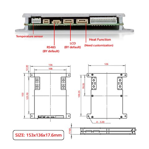 BMS-контролер JIKONG JK-B1A8S10P, 100 А, для LiFePO4/Li-ion/LTO акумуляторів Прев'ю 4