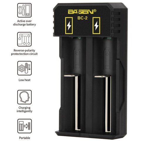 Зарядное устройство Basen BC-2, для Li-ion аккумуляторов, вход 5В 1A Превью 2