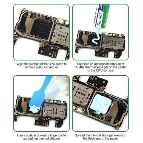 Термопаста RELIFE  RL-407 , силиконовая, в шприце, 20 мл, черная Превью 5