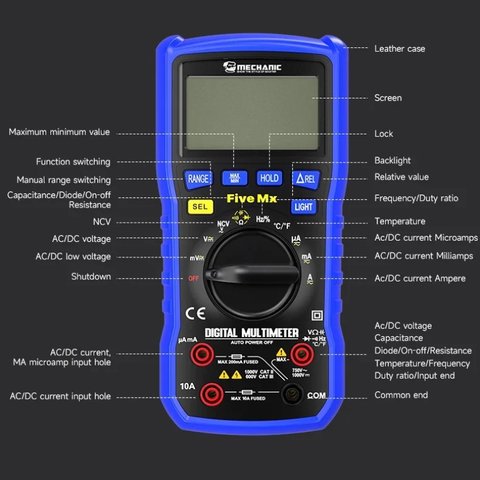 Мультиметр Mechanic Five Mx, цифровий Прев'ю 2