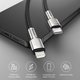 USB кабель Baseus Cafule Series Metal, USB тип-C, Lightning, 200 см, 20 Вт, чорний, в нейлоновому обплетенні, #CATLJK-B01 Прев'ю 2