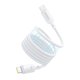 USB кабель Baseus PicoGo, 2xUSB тип-C, 100 см, 240 Вт, белый, силиконовый, магнитный, #P10376800211-00 Превью 1