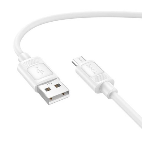 USB кабель Hoco X122, USB тип-A, micro-USB тип-B, 100 см, 2,4 А, белый, #6942007662215 Превью 1