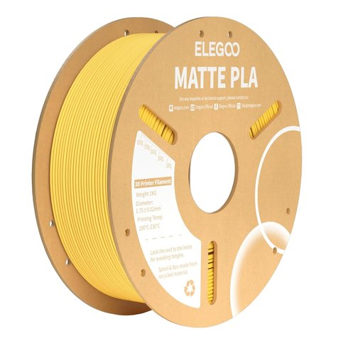 Филамент ELEGOO PLA MATTE, бледно-желтый (sunshine yellow), 1 кг Превью 1