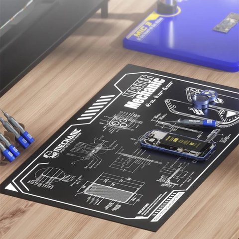 Коврик монтажный Mechanic V77, силиконовый, антистатический, 600 мм, 350 мм Превью 5