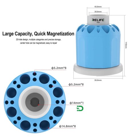 Органайзер RELIFE T01, з обертовим механізмом на 360°, пластик Прев'ю 1