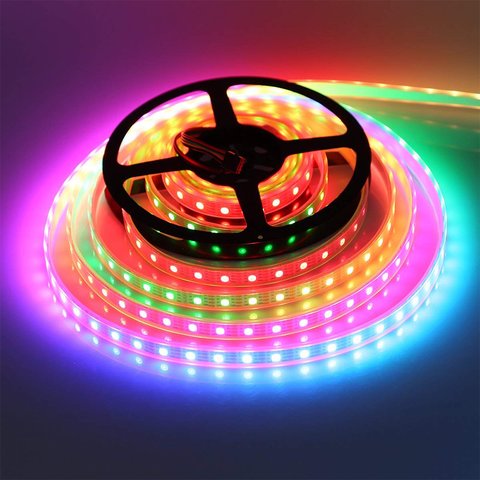 RGB LED Strip SMD5050, WS2815 (with controls, black, IP20, 12 V, 30 LEDs/m, 5 m) Preview 2